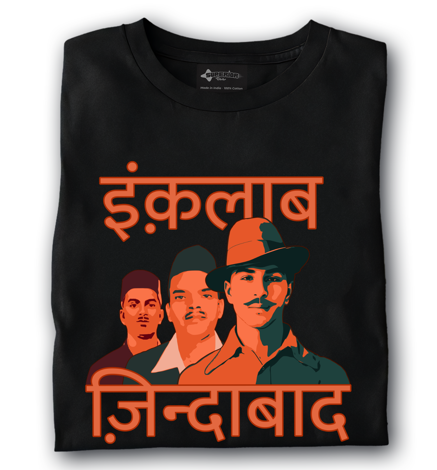 Inqulaab Zindabad Hindi Unisex T Shirt TheSuperiorTee