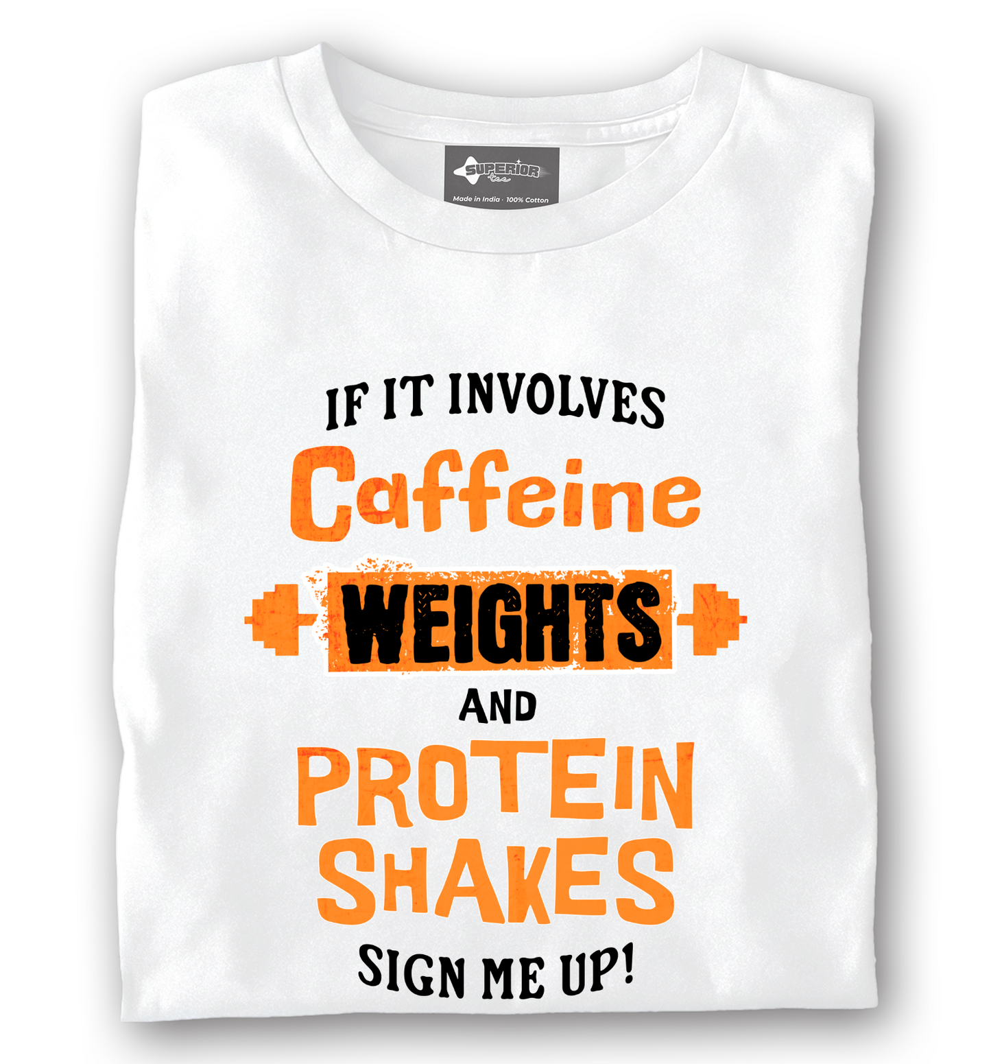 Caffeine Weights Protein - Unisex T-shirt