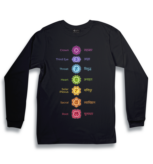 7 Chakras - Unisex Full Sleeve T-Shirt