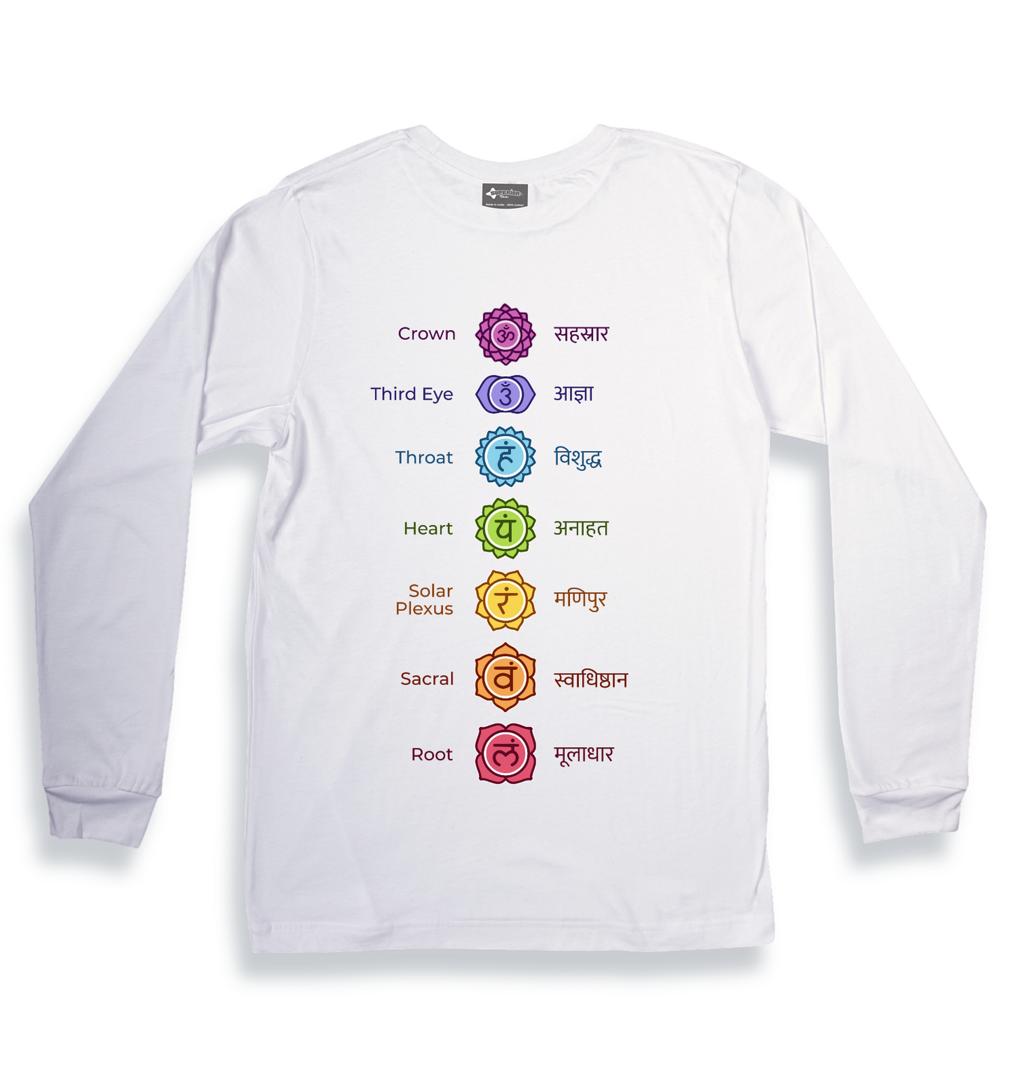 7 Chakras - Unisex Full Sleeve T-Shirt